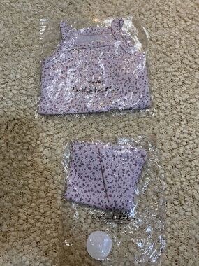 Lavender Floral Tank Top & Bloomers Set - Unbranded